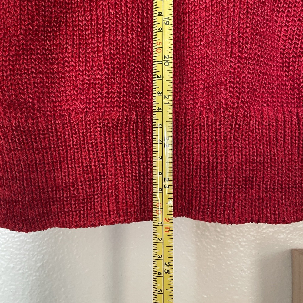 Vintage Red Angora Sweater Balloon Sleeves And Shoulder Pads - Picture 6 of 12